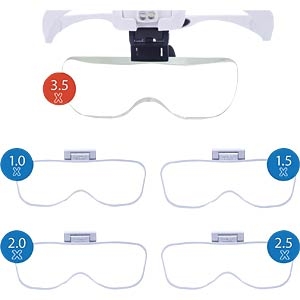 Zvětšovací brýle s lupou 1-3.5x LED 5201-0648