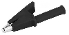 KROKOSVORKA 4mm 10A LC izolovan� �ern�