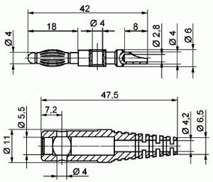 BAN4-VK-P32A-SCH modrý banánek 5021-167